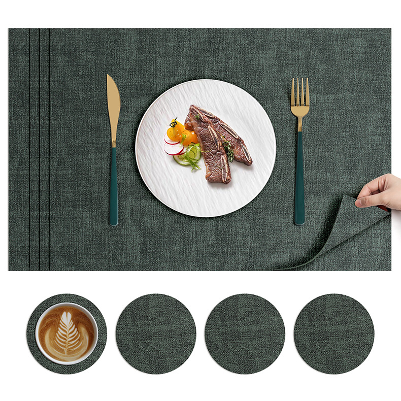 北欧ins风餐垫皮革桌垫防烫垫餐桌隔热垫碗垫高级感餐盘垫茶杯垫详情39