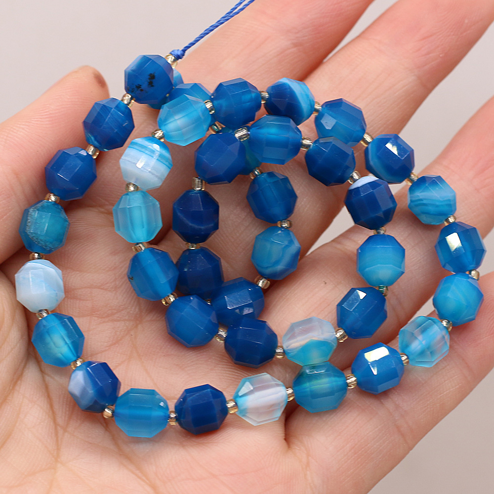 Wholesale of natural rose quartz rough stone cut surface bucket beads, crystal agate, diy jewelry accessories, semi-finished products, handcrafted beads pic 6