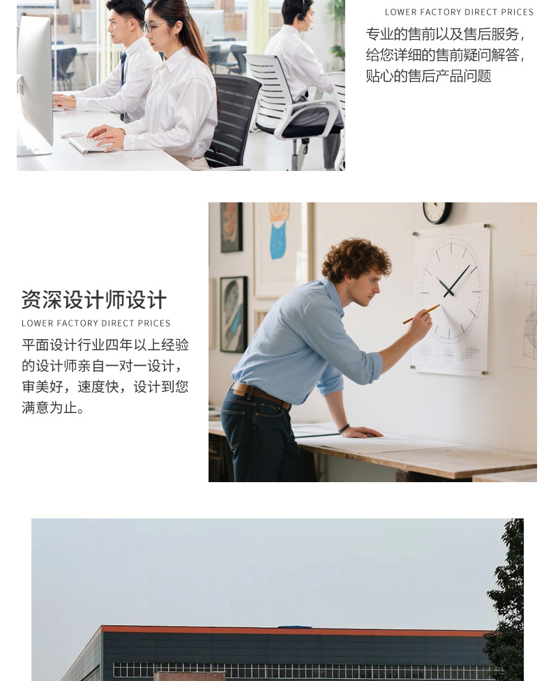 Customized wall clock for the living room, simple and modern silent clock, Nordic creative decorative clock, customized birthday gift pic 3