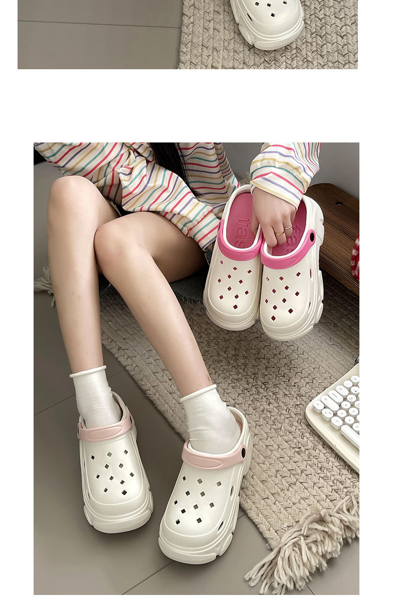 厚底eva洞洞鞋增高鞋女外穿2025新款防滑踩屎感沙滩两穿凉拖夏季详情13