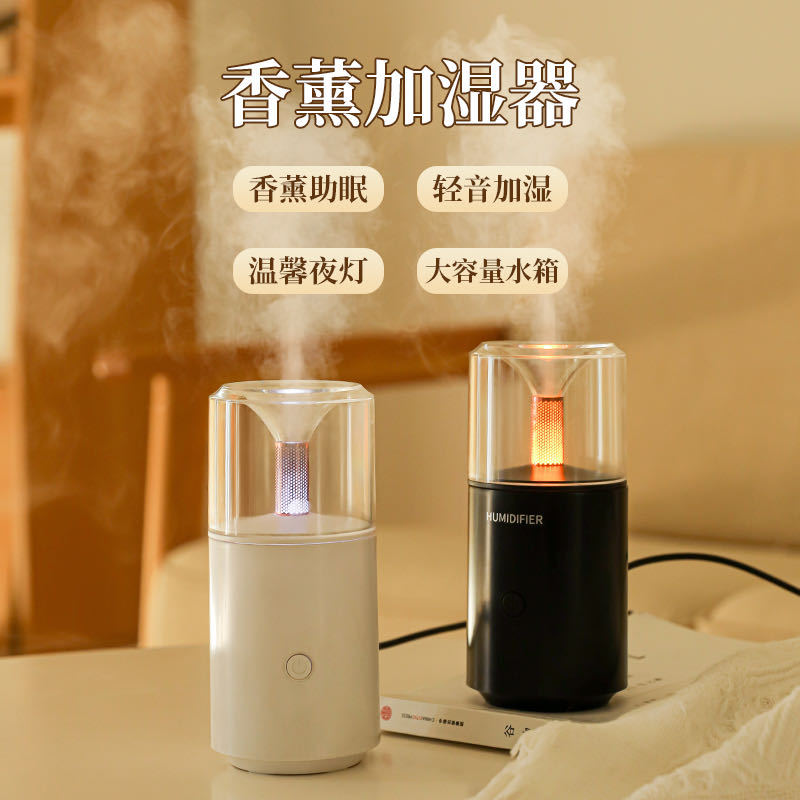 New car humidifier, car aroma diffuser, fog volume ambient light, indoor mini aroma diffuser, desktop candlelight light pic 9