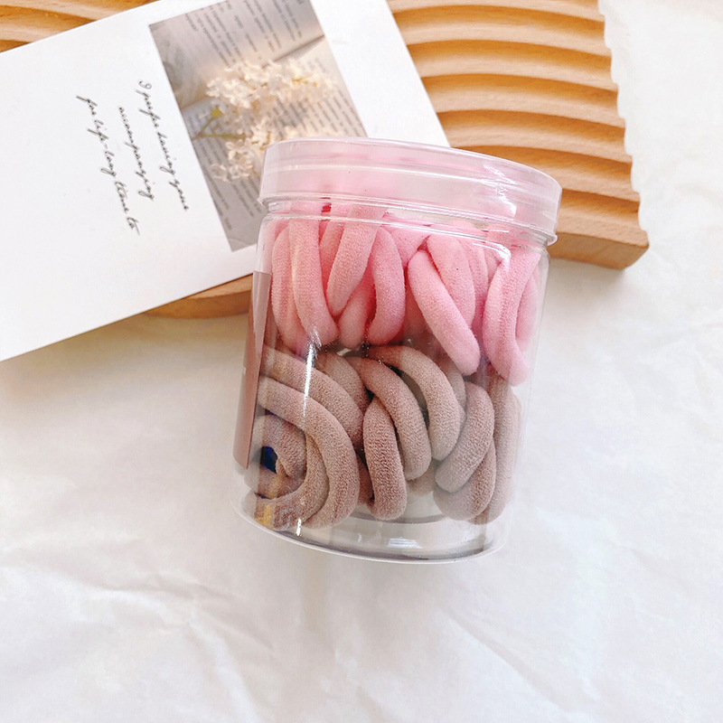 50 canned candy-colored seamless towel bands, high-elasticity and durable hair ties, and colorful hair ties for girls pic 5