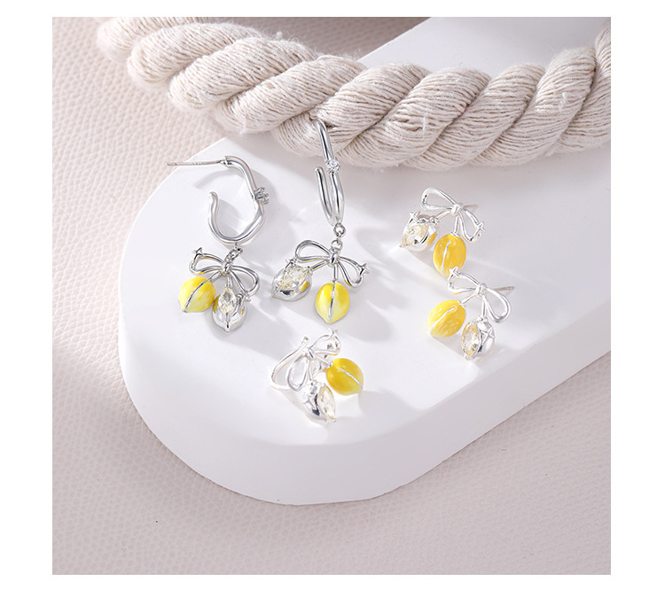 【 Customization 】 Dopamine Lemon Story Series Earrings, original design for women, sweet and fresh summer stud earrings pic 14