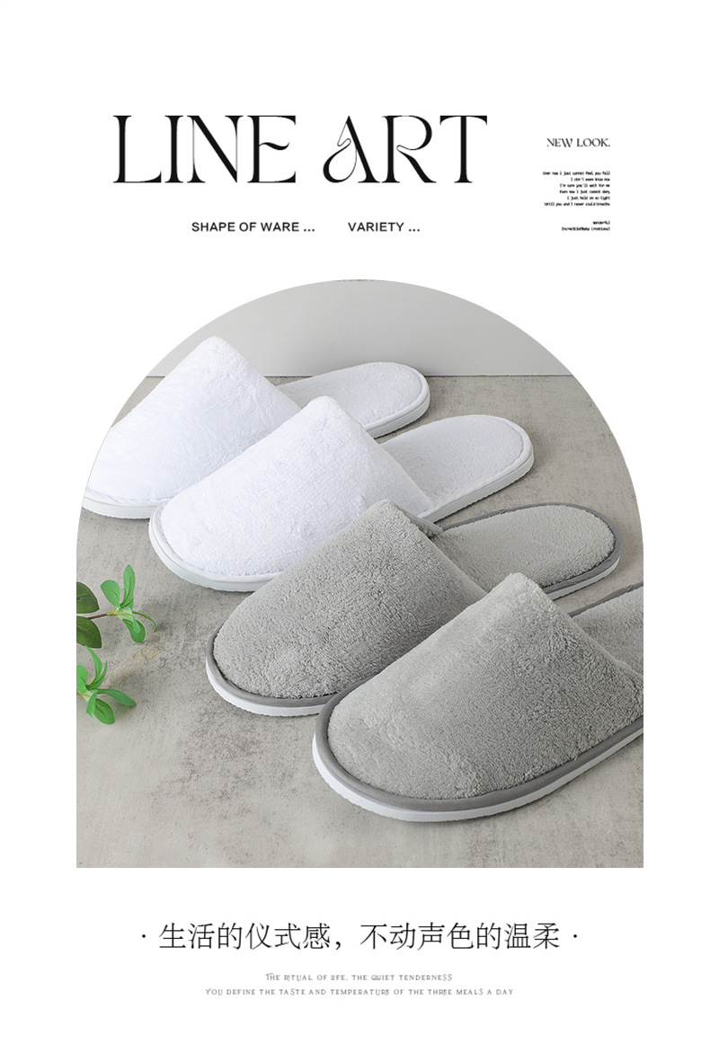 Wholesale of large-sized and thickened disposable pearl cotton slippers for hotels, homestays, travelers and guests pic 6