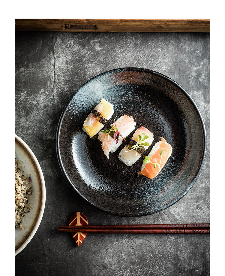 日式饭盘家用料理店西餐盘碗盘汤盘菜盘子早点盘陶瓷平盘餐具套装详情12