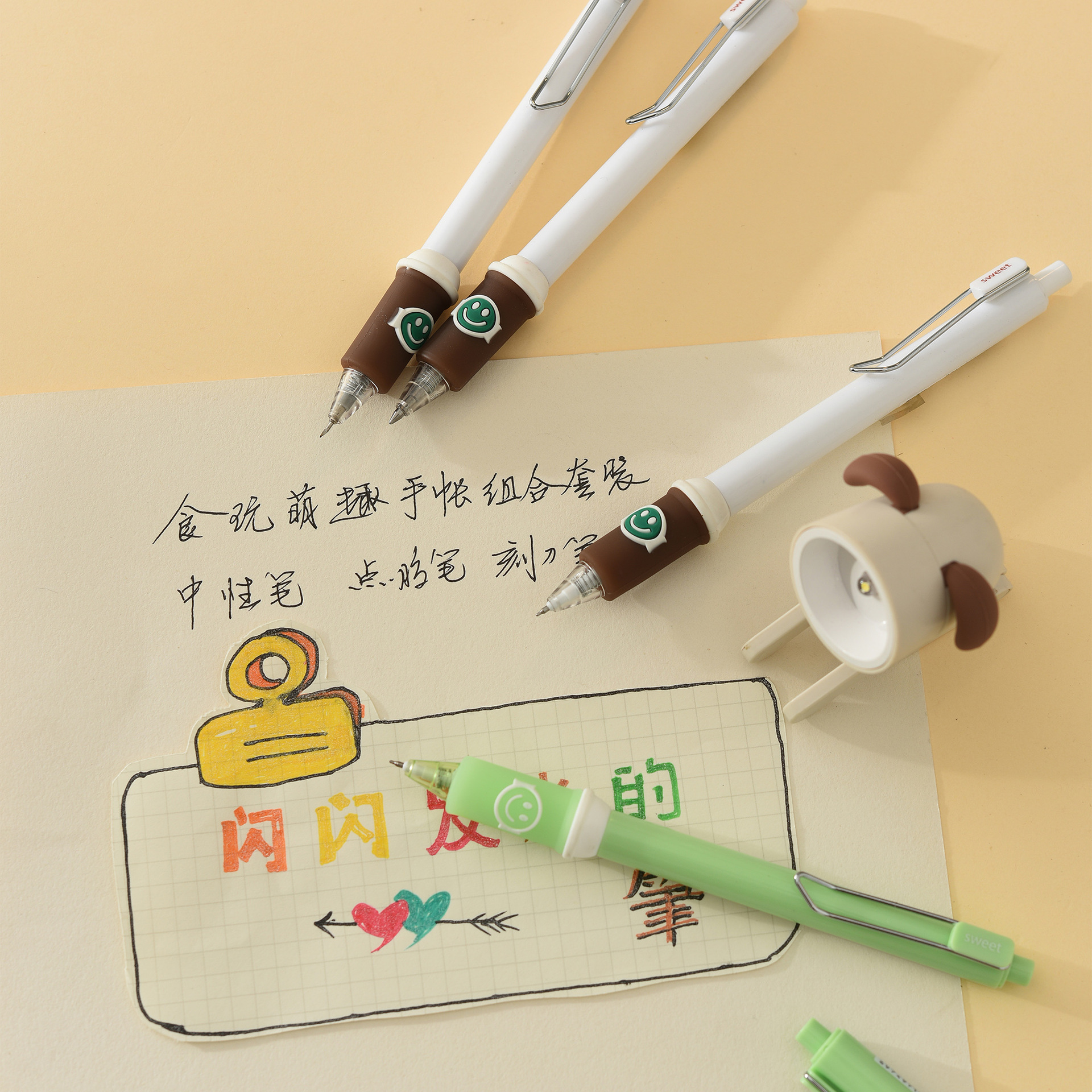 Chenxi Fingertip Fairy Coffee Set for decorating rubber pens, engraving pens, gel pens and cute notebook tools pic 15