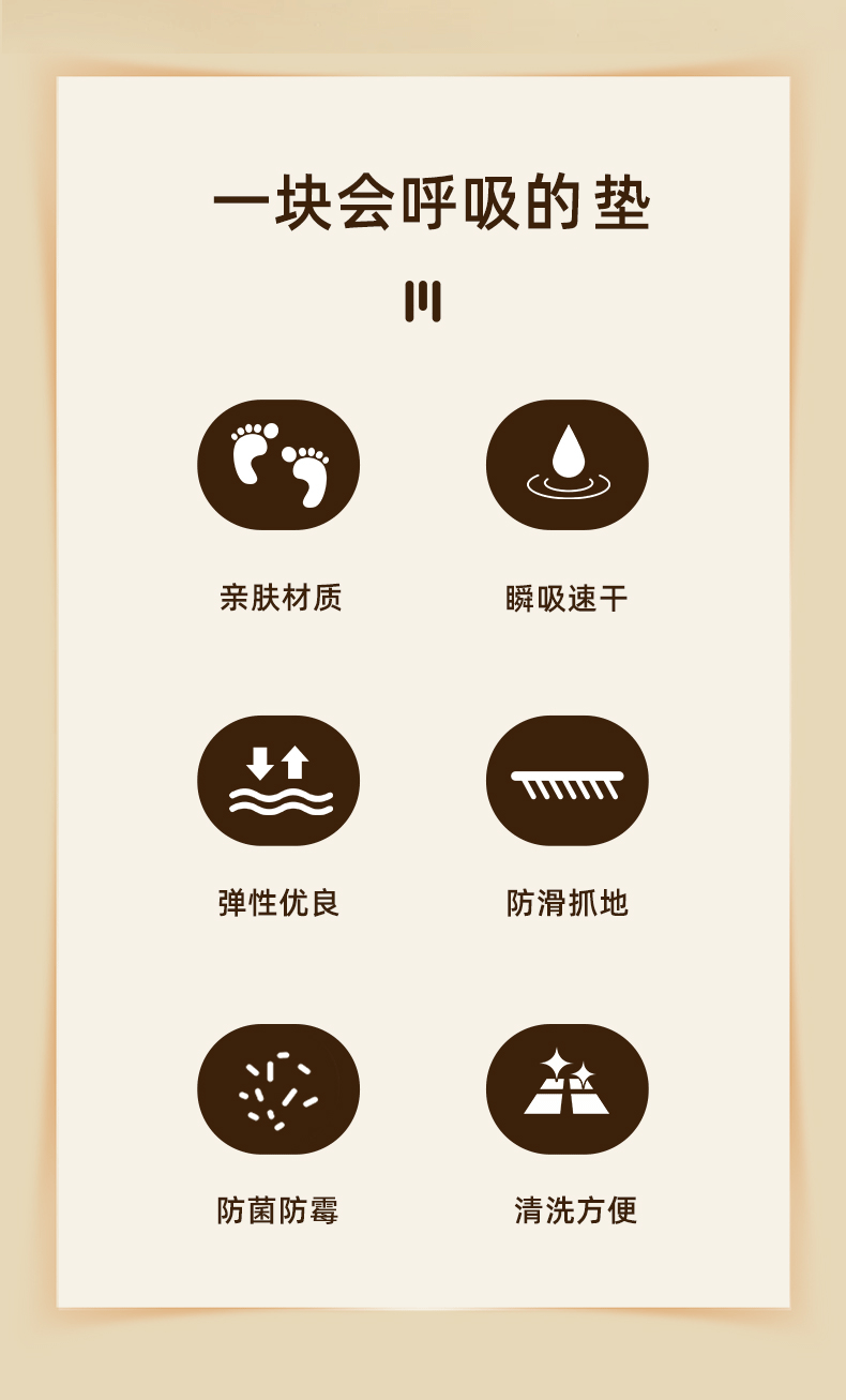 外贸跨境地毯浴室马桶三件套家用防滑吸水垫珊瑚绒鹅卵石印花卫生间地垫详情4