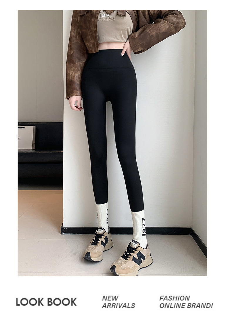 VV蜜桃白色鲨鱼裤女外穿春秋高高弹哑光打底裤高腰提臀瑜伽运动裤详情30