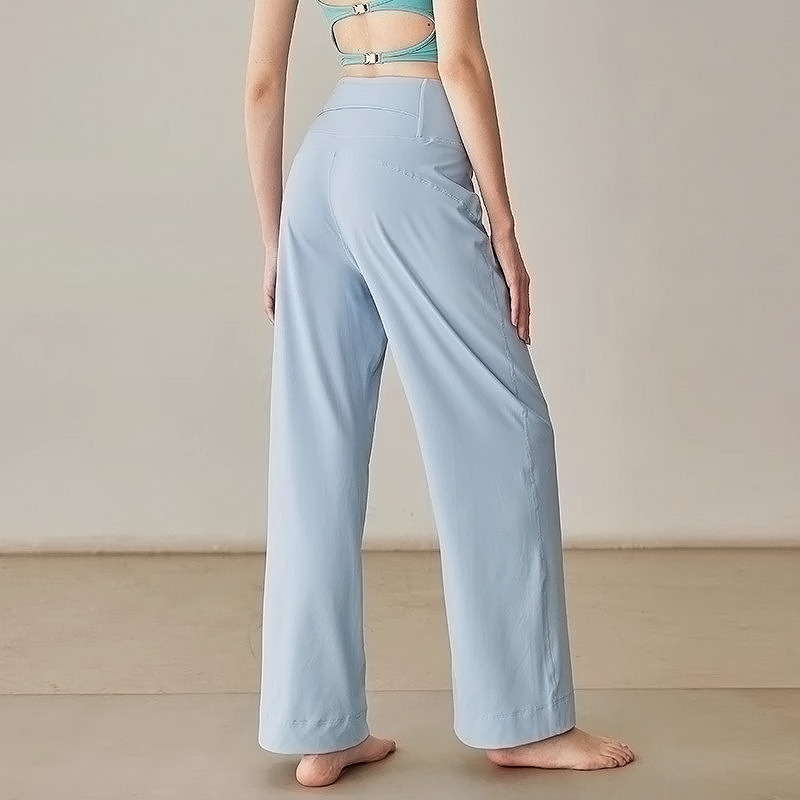 Outdoor training casual pants, running fitness pants, loose straight-leg pants, high-waisted sports pants, yoga pants, wide-leg women pic 13