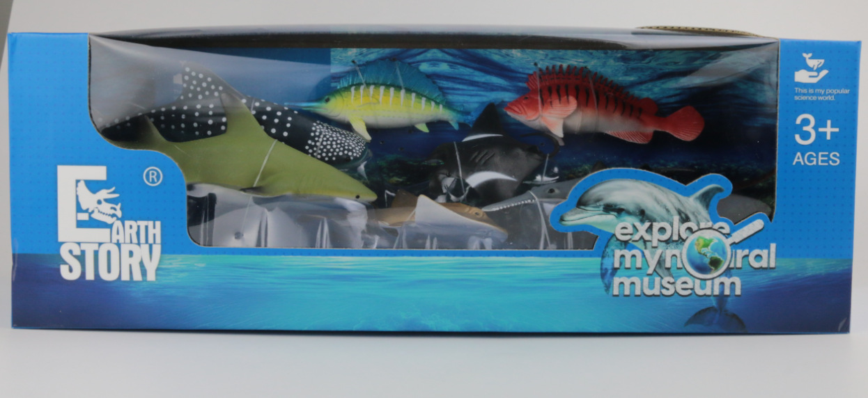 New Kaina Cross-border Dinosaur Set, Marine animal bucket model toy, decorative item, small dinosaur pic 8