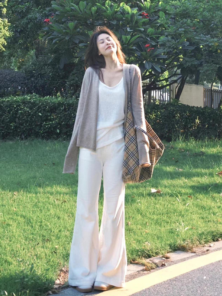 灰色外套女春季2025轻薄韩版慵懒风chic针织开衫简约防晒长袖上衣详情2