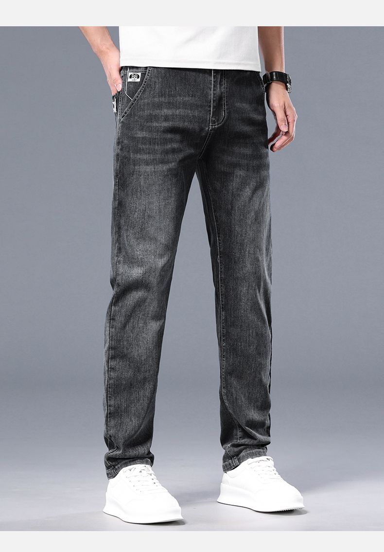 牛仔裤男士2025新款薄款高端水洗弹力修身直筒宽松休闲裤男装夏季详情19