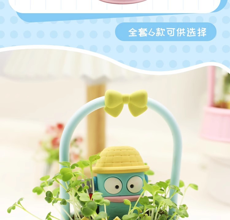正版三丽鸥午后花园系列diy儿童种植摆件凯蒂猫小盆栽大耳狗批发详情12