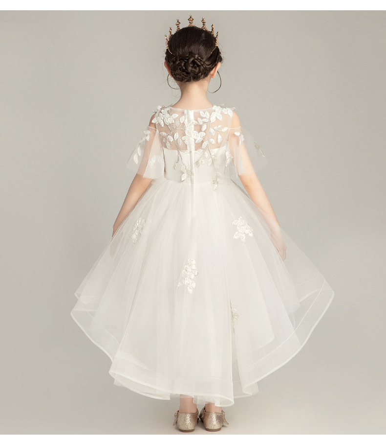 女童礼服洋气公主裙花童白纱婚纱裙主持人小女孩钢琴演出儿童礼服详情20