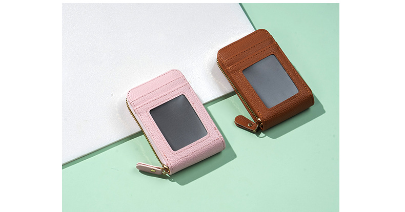 跨境现货风琴卡包 荔枝纹爆款零钱包卡套卡夹 大容量多卡位证件包详情14