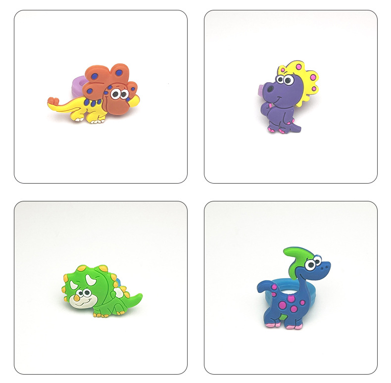 2024跨境可爱儿童卡通戒指 新款恐龙指环 派对玩具义乌现货批发详情5