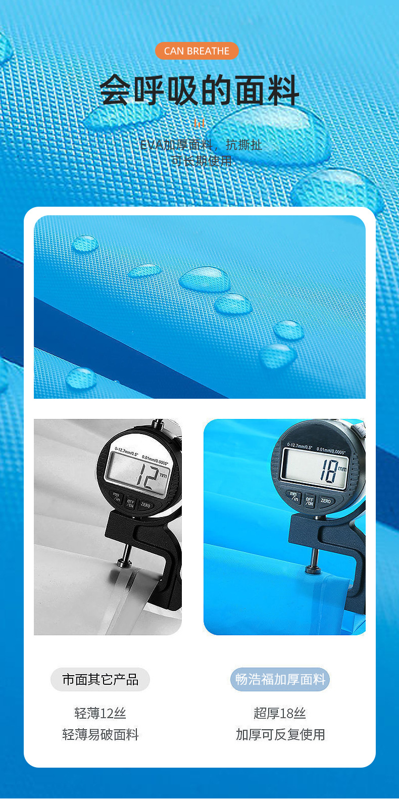 雨披长款连体防暴雨非一次性成人男女束口款便携旅游EVA雨衣批发详情3