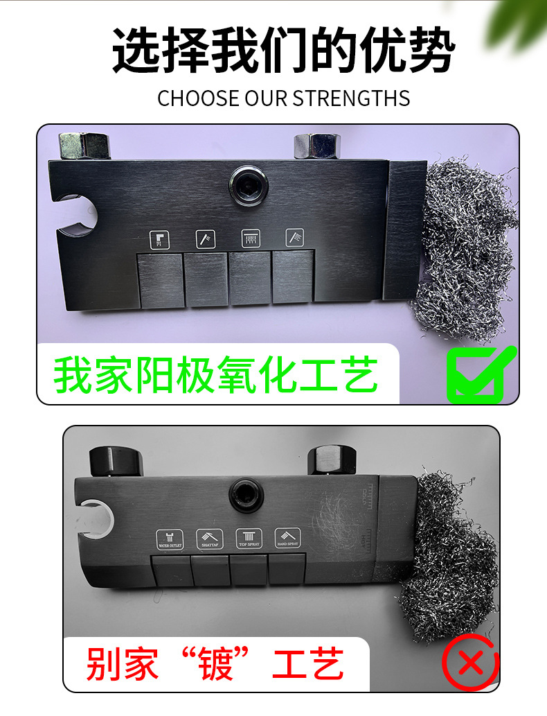 Carefully selected simple shower head, no top spray, large water volume gun, grey shower head set, pressurized hotel shower head wholesale pic 4