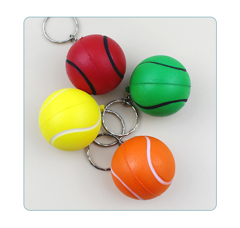 Amazon cross-border toy ball manufacturer, stress-relieving and stress-releasing balls, 4cmPU balls, keychains, elastic balls customization pic 12