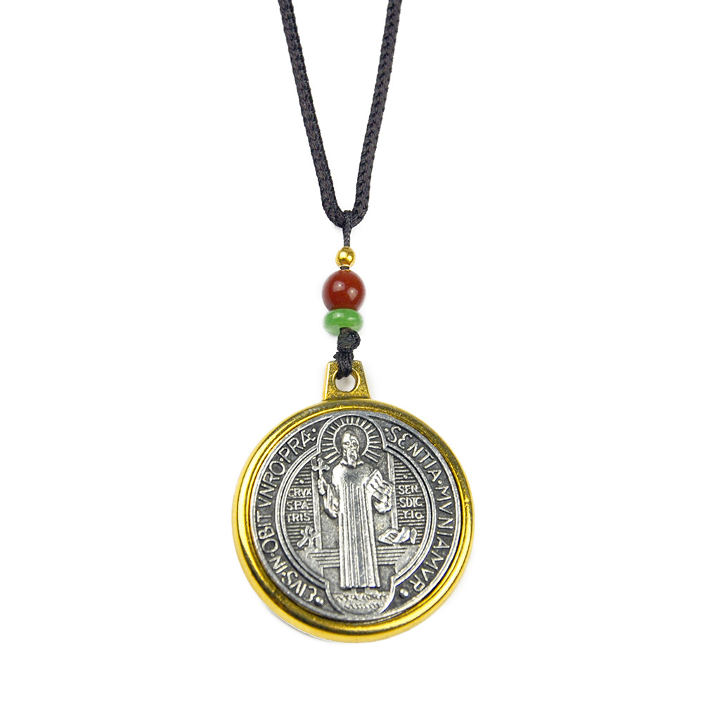 Wholesale of international trade European and American holy image pendants, simple alloy hanging ornaments, Saint Benedict from Nucia, cross-border e-commerce jewelry pic 4