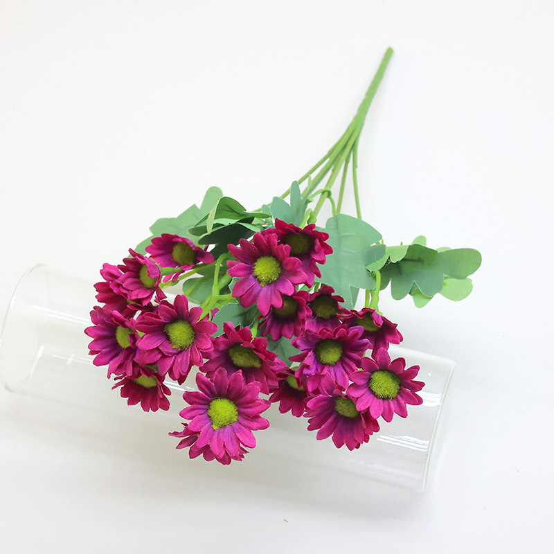 仿真小雏菊洋甘菊花束婚庆家居装饰拍摄道具办公文化园艺仿真玫瑰批发详情16