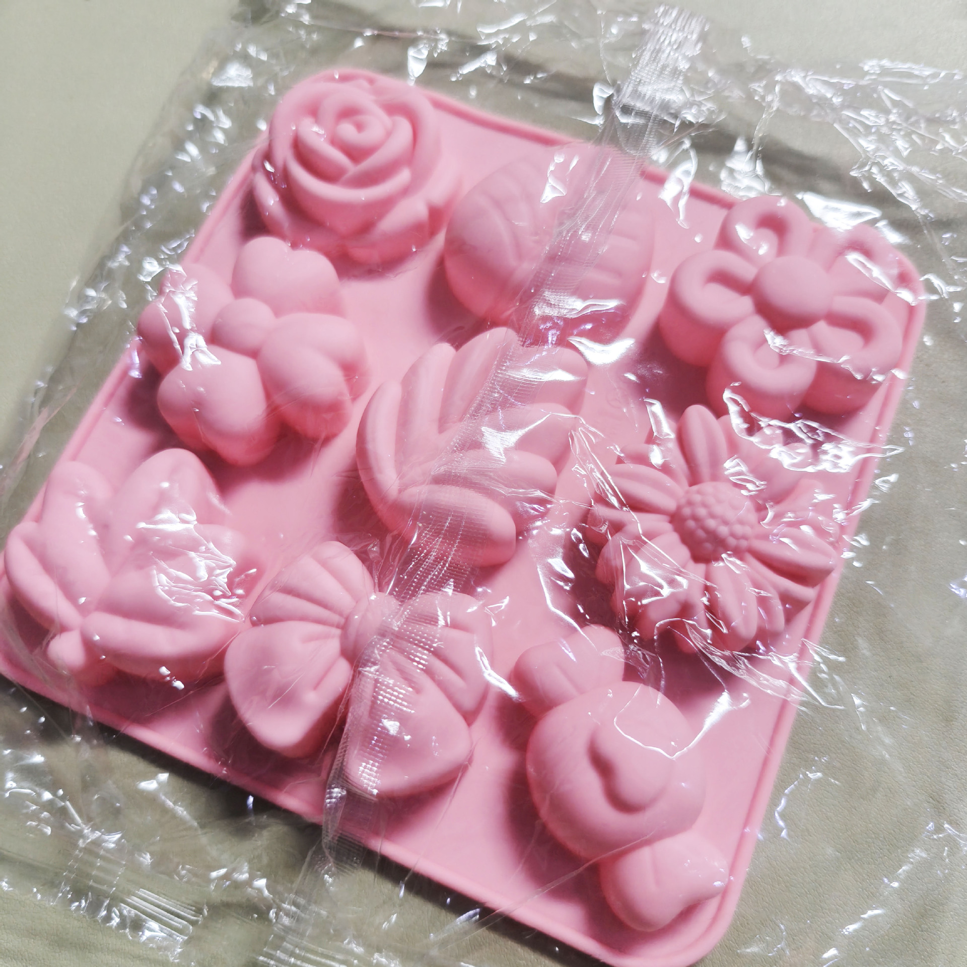 9 líneas de diferentes flores y hierbas forma de silicona de grado alimenticio molde de chocolate caramelo gelatina molde de polvo fresco molde de jabón artesanal DIY pic 17