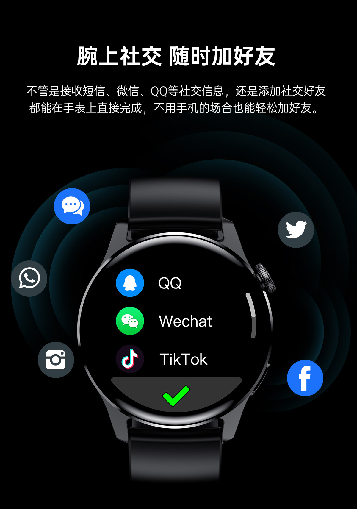 适用watch3pro智能手表蓝牙通话NFC门禁手表支付血氧血糖健康监测详情10