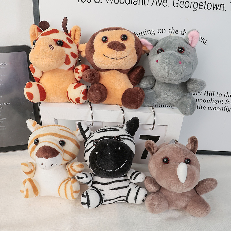 Cross-border exclusive plush toy customization, Animal World Tiger and hippopotamus pendant toys, wholesale in Yiwu keyWords pic 18