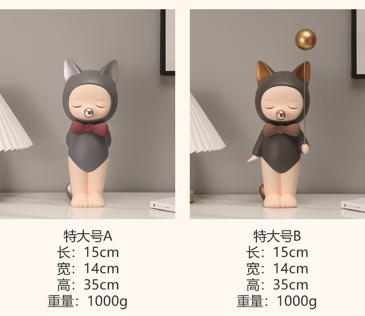 创意可爱少女心桌面猫女孩摆件办公室家居装饰品创意生日礼物女生详情9