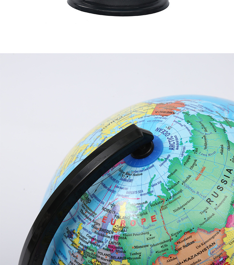 精峰高清印刷地图纯英文地球仪地理教学摆件学生儿童开学礼品批发详情11
