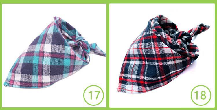 跨境2024母婴用品苏格兰风棉质宝宝围脖格子三角巾儿童大号口水巾详情35