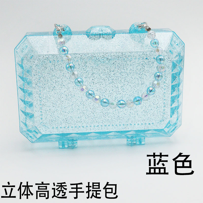 方圆收纳盒透明卡通手提包颜色可改造型可定工厂直营饰品塑料盒详情2