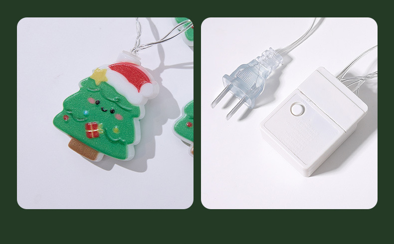 25年新款跨境LED圣诞老人雪人圣诞树灯串橱窗装饰灯节日彩灯闪灯详情13