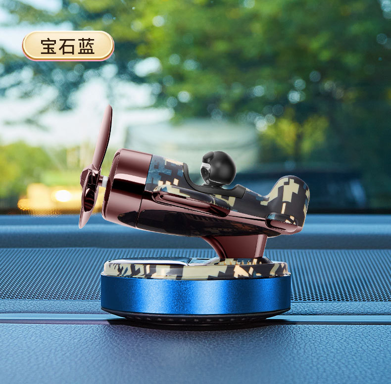Car solar helicopter aroma diffuser, car rotating cloud roller, airplane interior center console perfume decoration pic 18