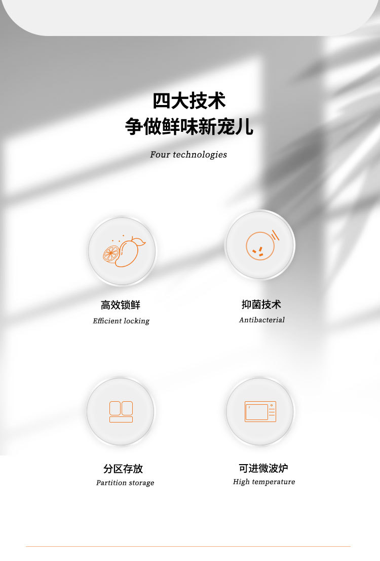 饭盒可微波炉加热学生专用便当盒上班族便当分格日式多层餐盒套装详情5