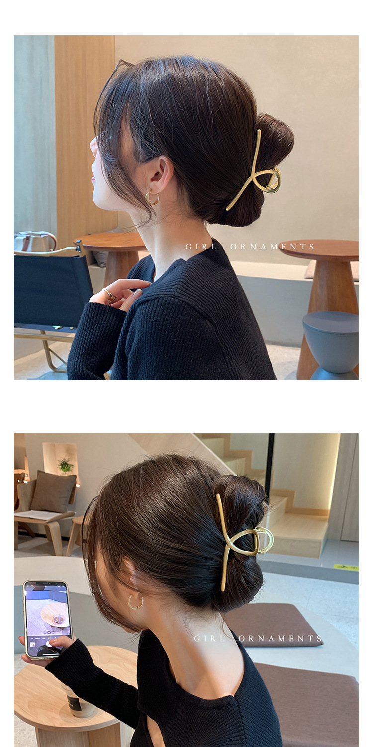 猫眼石金属发夹女后脑勺网红发抓夹鲨鱼夹子头发大号发卡头饰夏季详情3