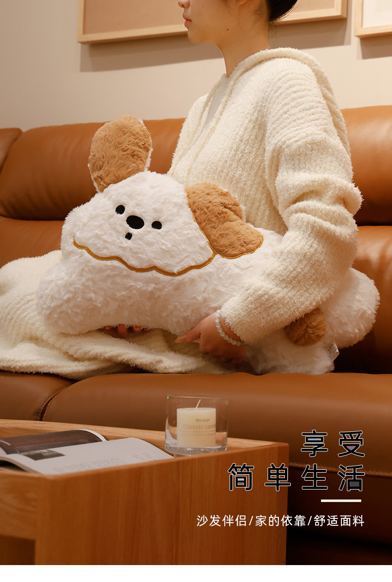 Creative Dudu dog throw pillows, cute puppy plush toys, sofa cushions, soothing dolls, living room decoration gifts pic 1