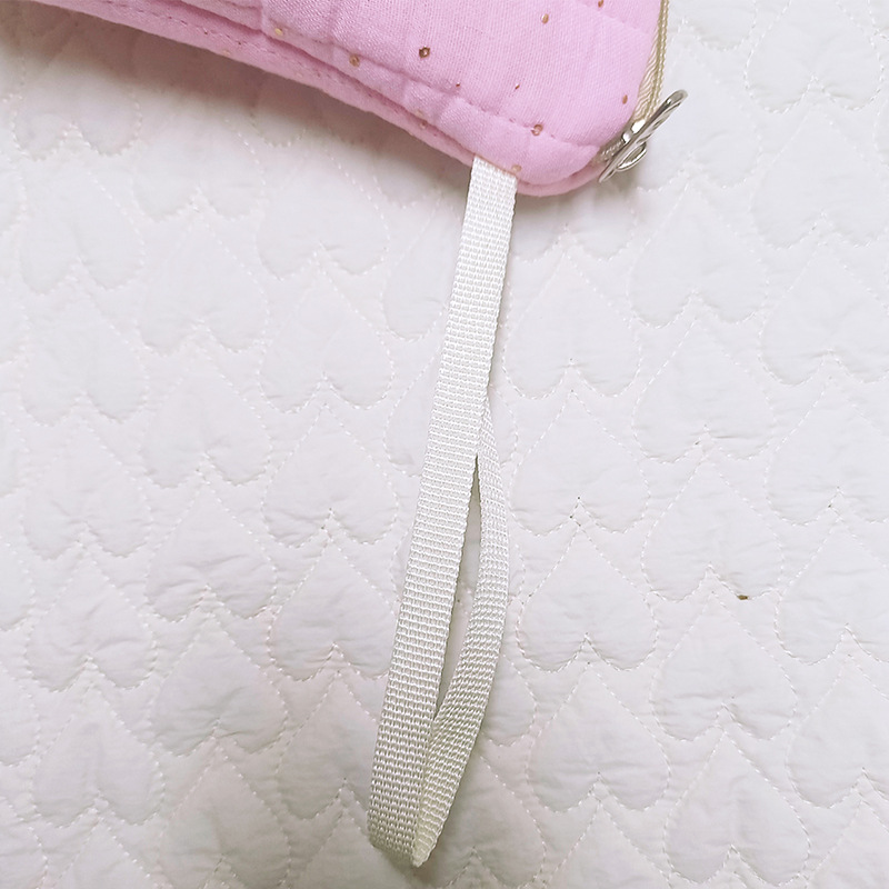 跨境新款两件套字母化妆包时尚清新收纳袋绗缝条纹洗漱包旅行包包详情7