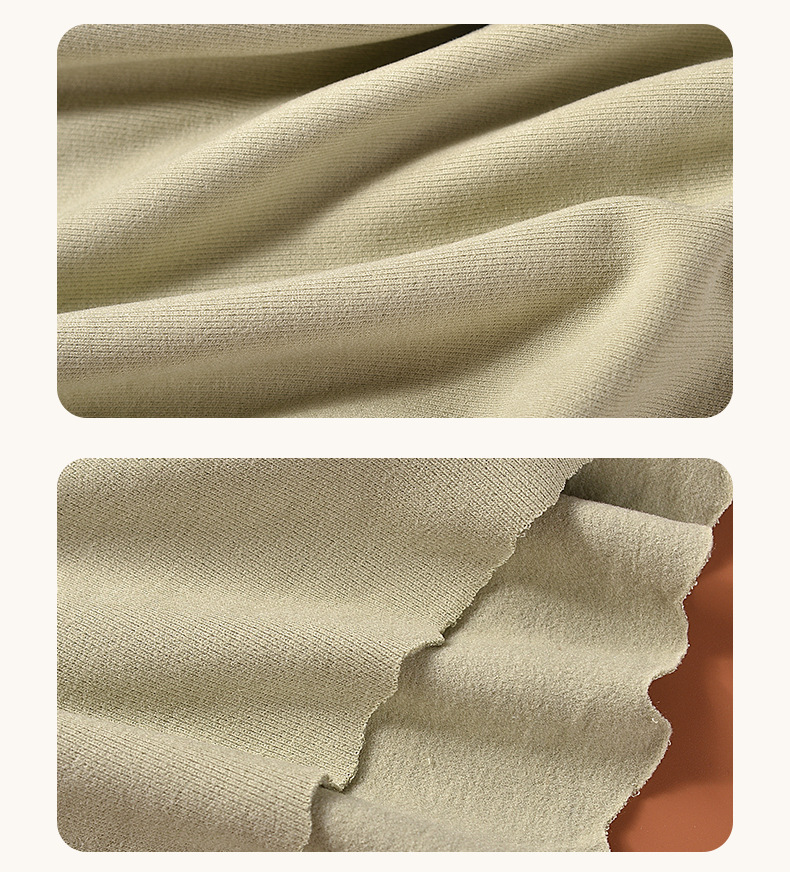 羊绒羊毛小坑条含真羊绒秋冬保暖长袖长裤卫裤面料详情12