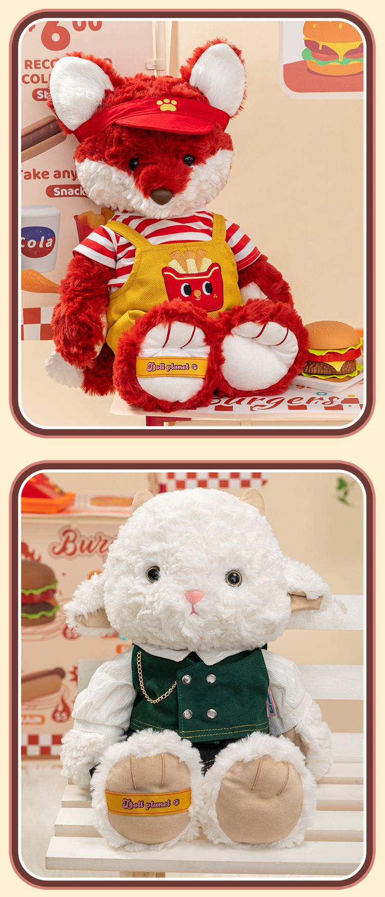 The versatile fashion rabbit doll Planet series plush toys monkey and red panda figurines are perfect birthday gifts for friends pic 22