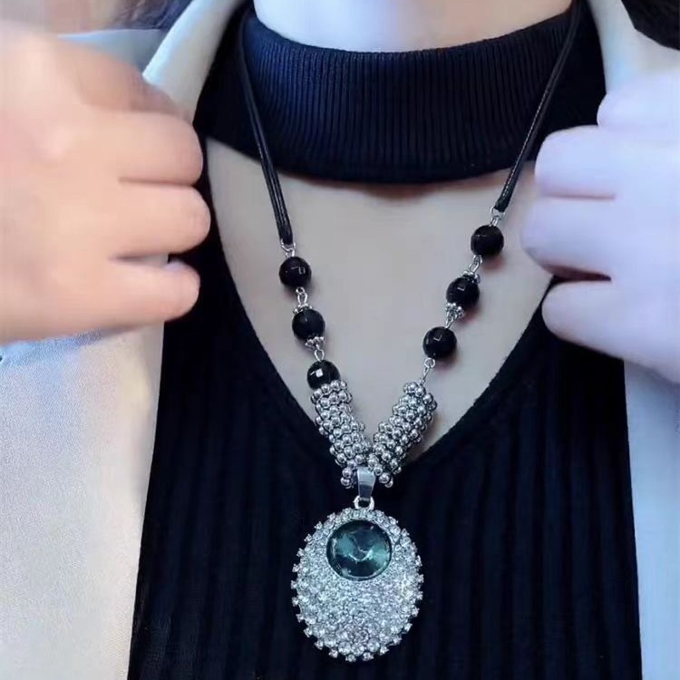 轻奢高级感项链女长款毛衣链简约时尚百搭秋冬流苏服配饰吊坠挂件详情4