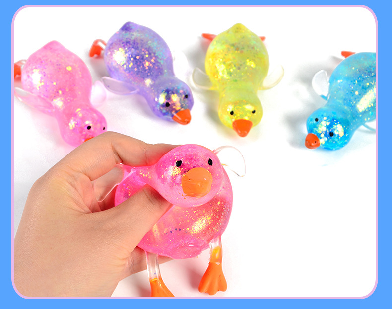 New Maltose Duck, Aurora Gold Powder Crystal Stress-relieving Ball, slow rebound, Pinching Fun Stress-relieving toy factory wholesale pic 9