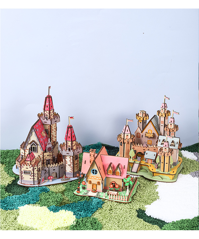 跨境新款创意儿童益智玩具儿童小屋建筑模型DIY手工玩具厂家批发详情11