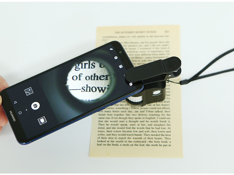 TH-6701C Portable 50x high-definition magnifying glass LED lamp mobile phone holder microscope photography for jewelry appraisal pic 14