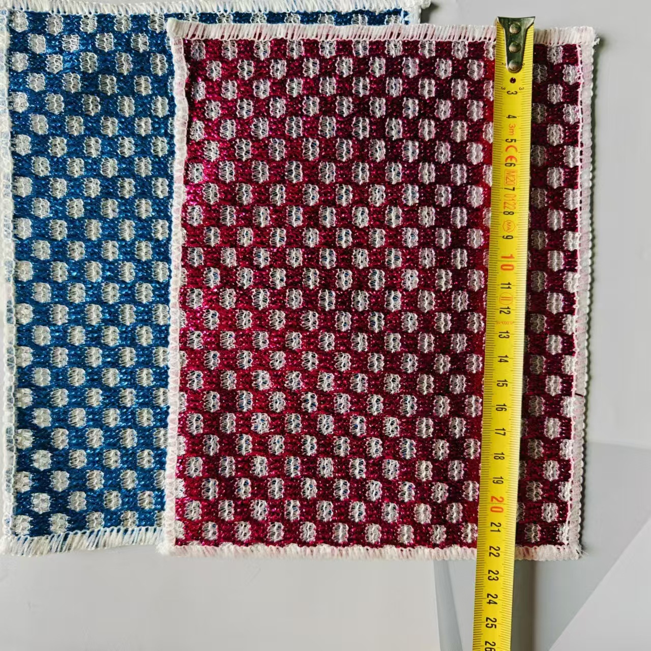 【 Zone 2-12 】 Colored checkered silver rags 50 yuan per bundle 5000 yuan per piece. Colored checkered silver rags for household use, double-sided rags for kitchen, colored rags for washing dishes and POTS, 1 yuan wholesale pic 1