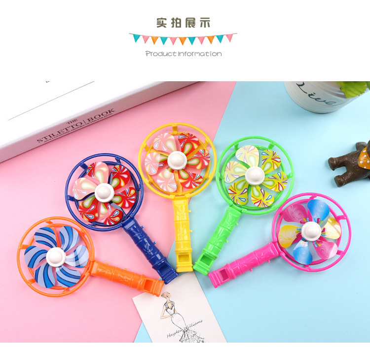 Large windmill whistles, colorful whistle-blowing cheering props, candy-colored nostalgic toys, windmill kindergarten small gifts wholesale pic 6