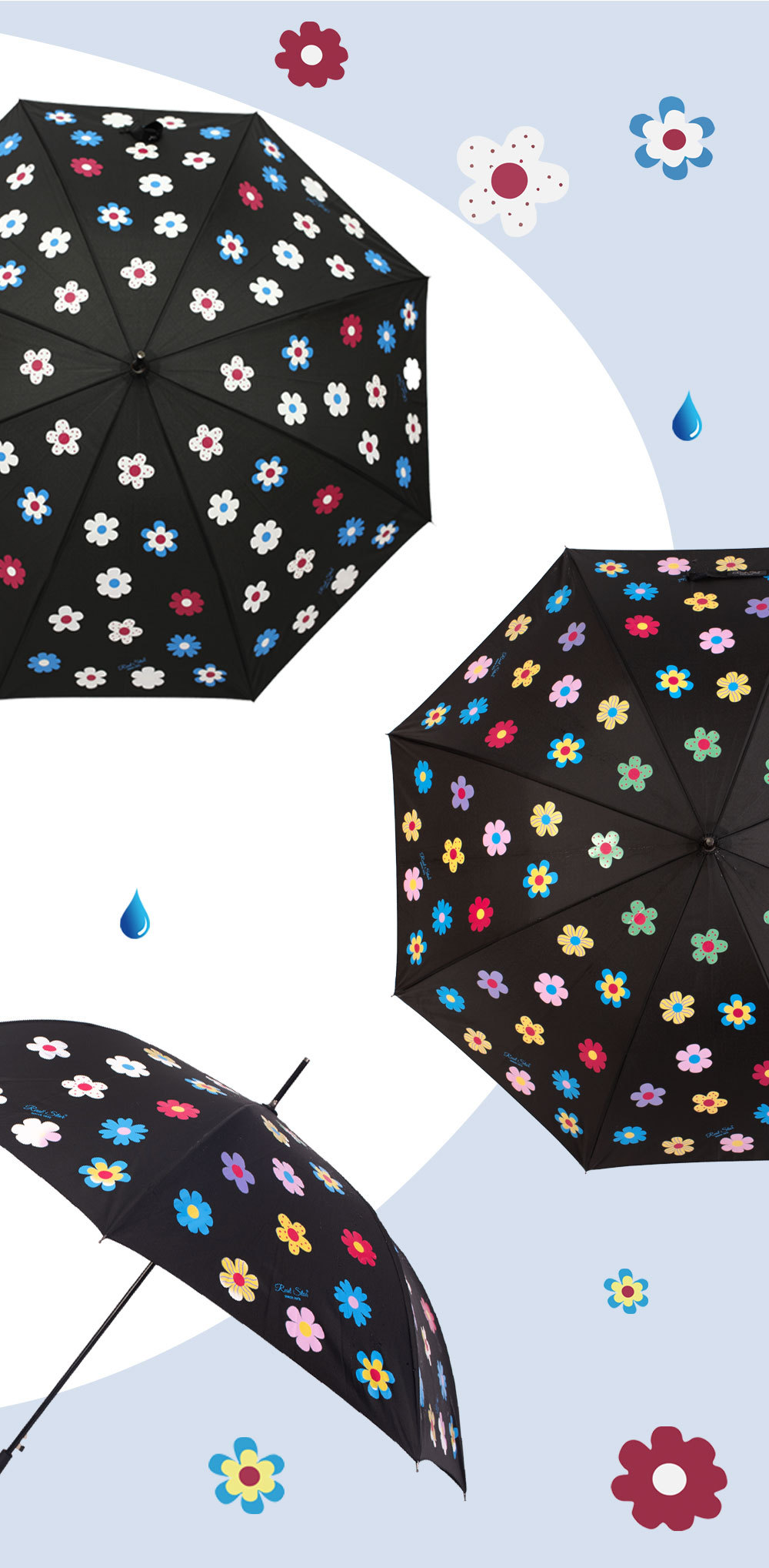 25年星宝新款RST遇水变色长伞可爱花朵外贸魔术伞magic umbrella详情12