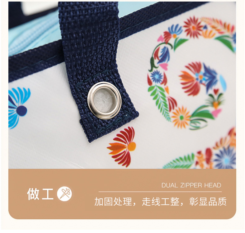 现货防水无纺布手提袋外贸彩印拉链小号收纳袋时尚便携购物礼品袋详情13