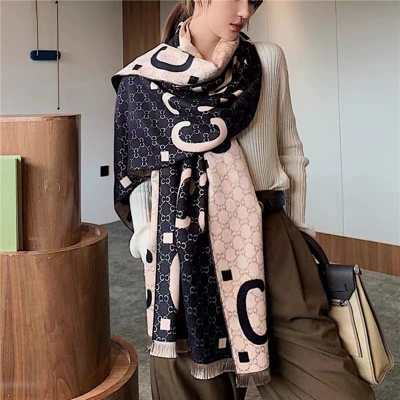 新款围巾女冬季百搭仿羊绒双面高级感加厚外搭保暖披肩厂家批发详情9