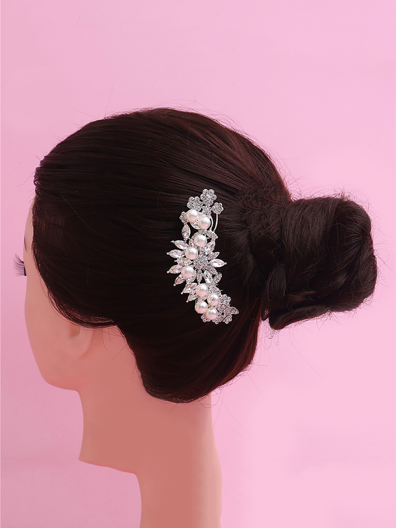 Estilo chino elegante bandeja de novia accesorios de pelo accesorios de boda aleación pura hecho a mano perla accesorios de pelo de novia peinado inserto pic 4